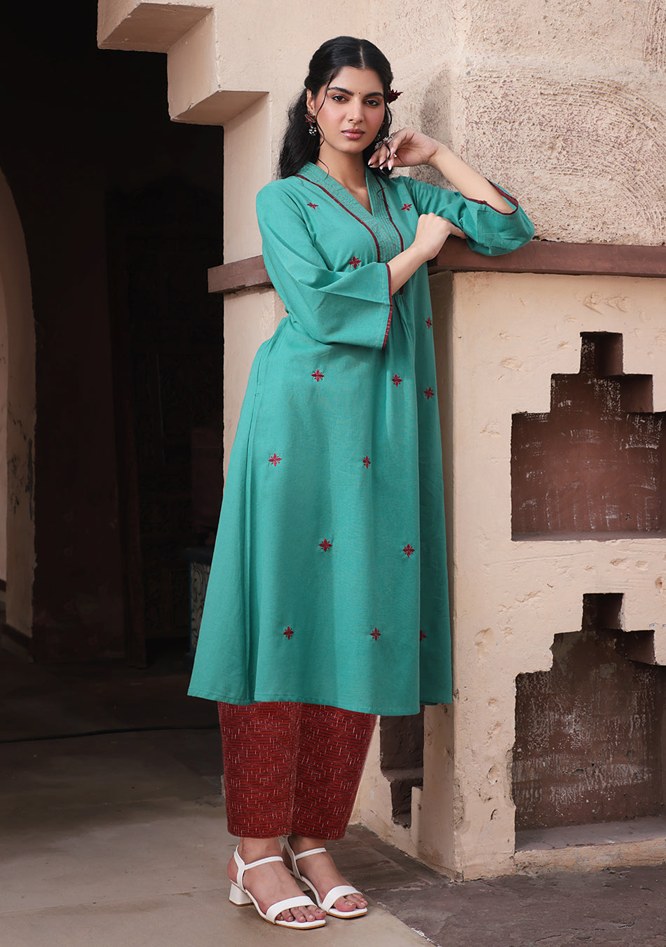Teal Linea Suit Set