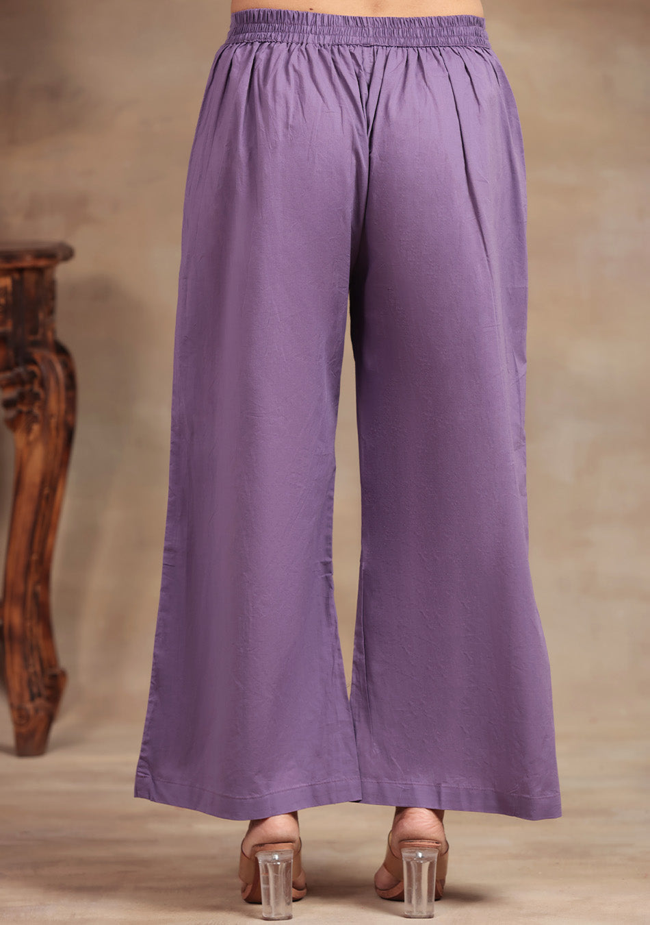 Lavender elegance Embroidered Suit Set