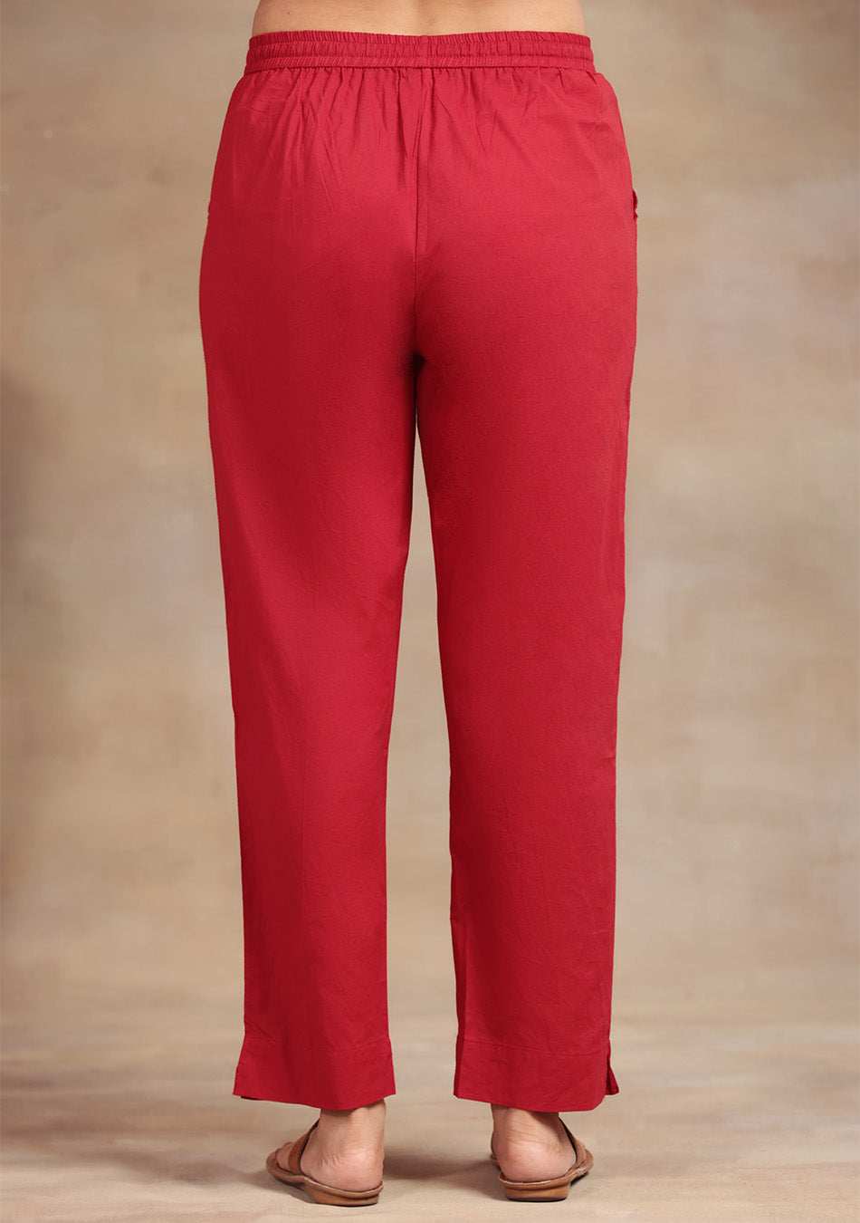 Crimson Elegance Embroidered Suit Set