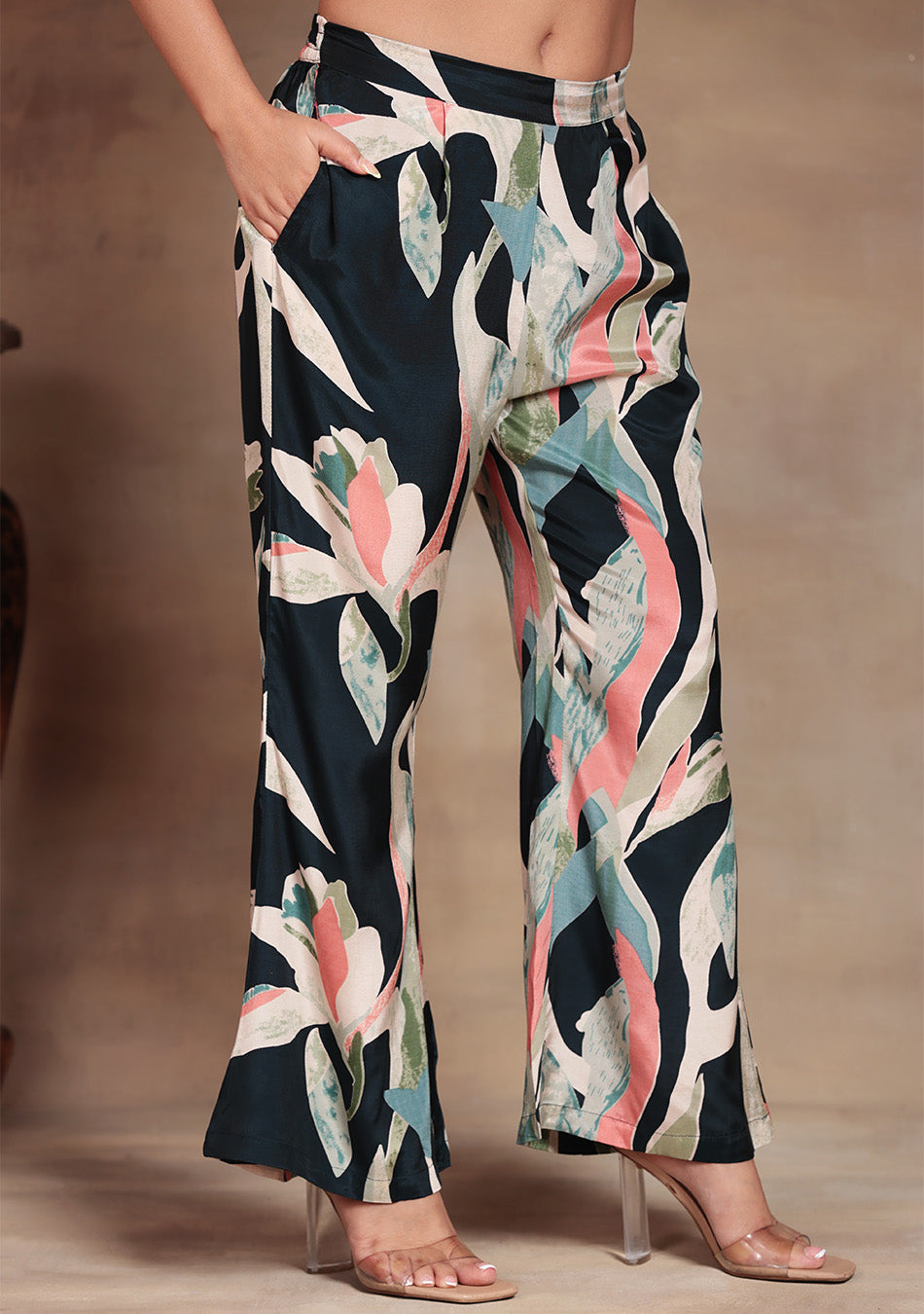 Twilight Leaf Viscose Co-ord Set