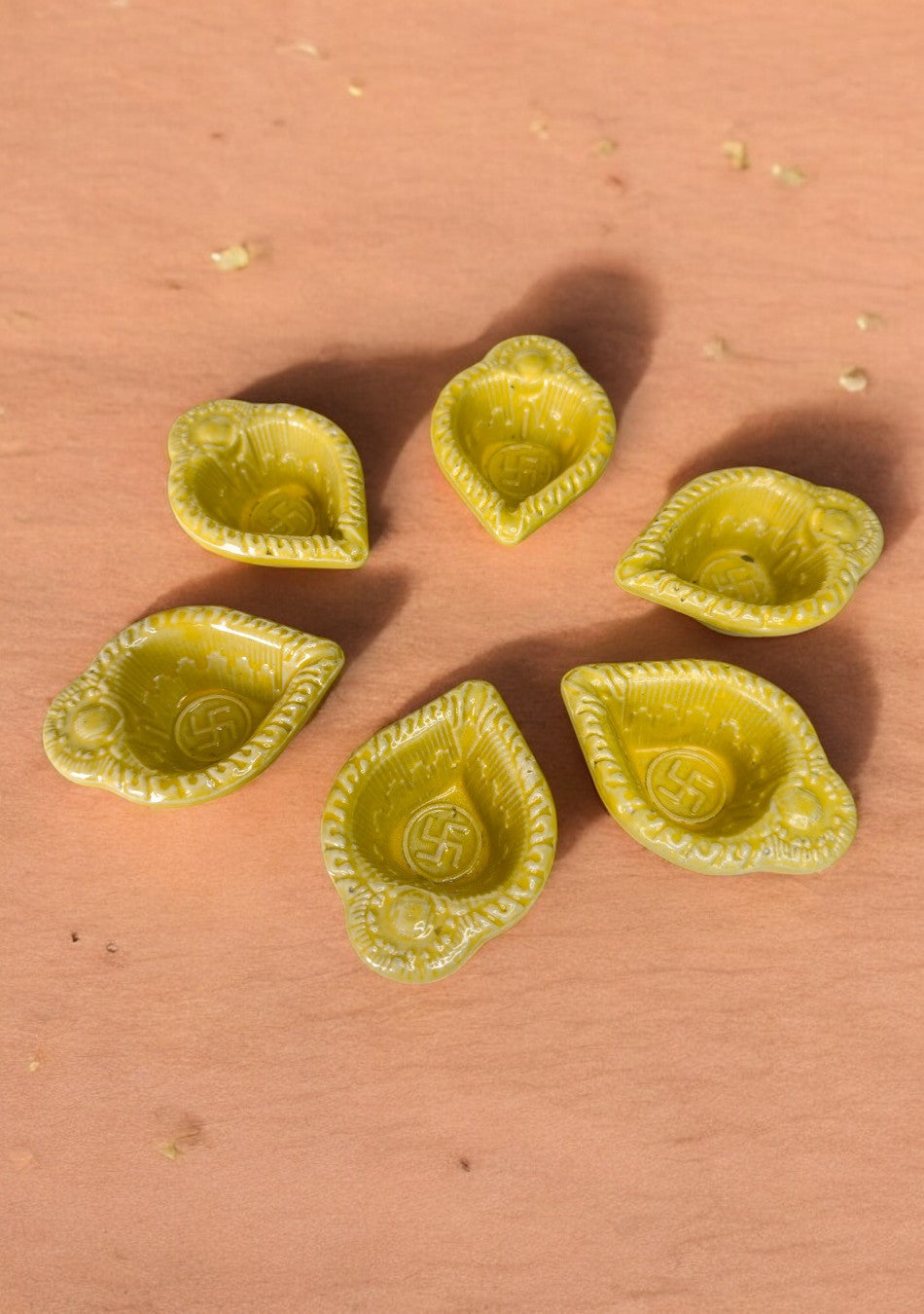 Amber Swastic Diya Set of 6