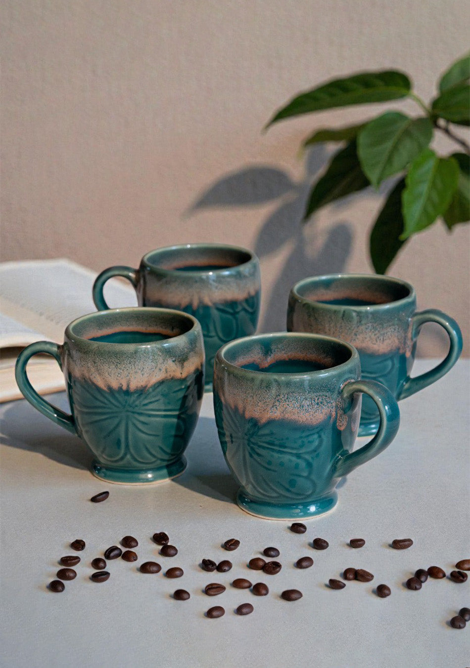 Green Honeycreeper Mugs - Handcrafted