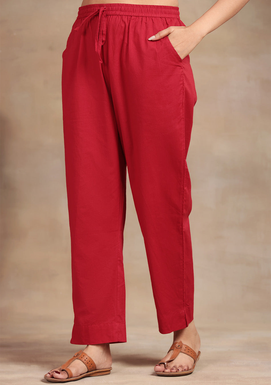 Crimson Elegance Embroidered Suit Set