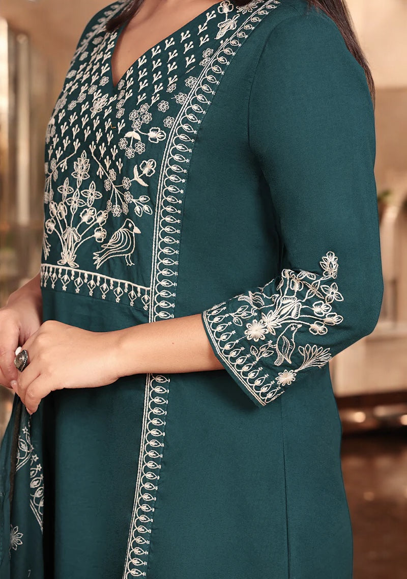Emerald Noor Embroidery Suit Set