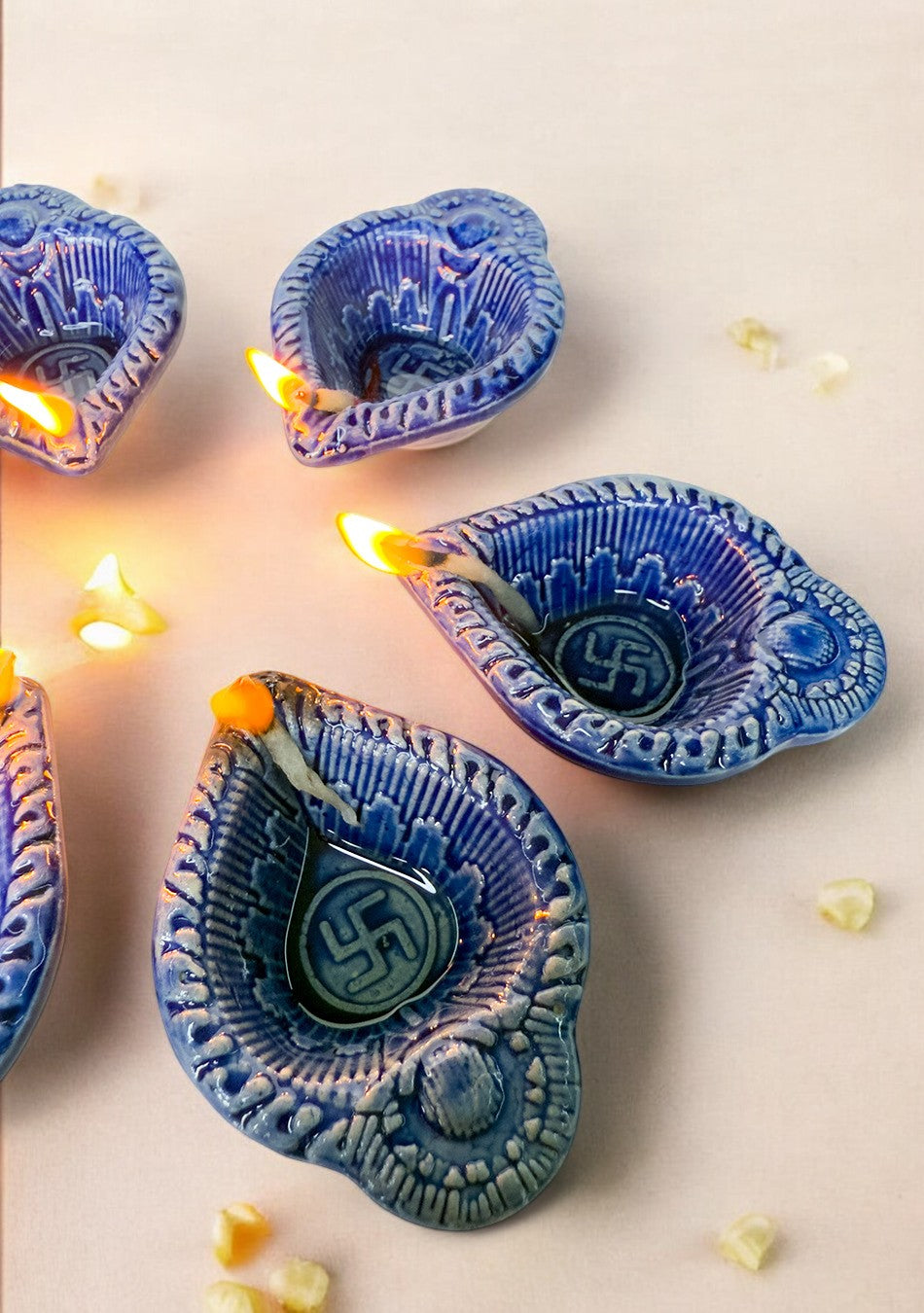 Ocean Swastic Diya Set of 6