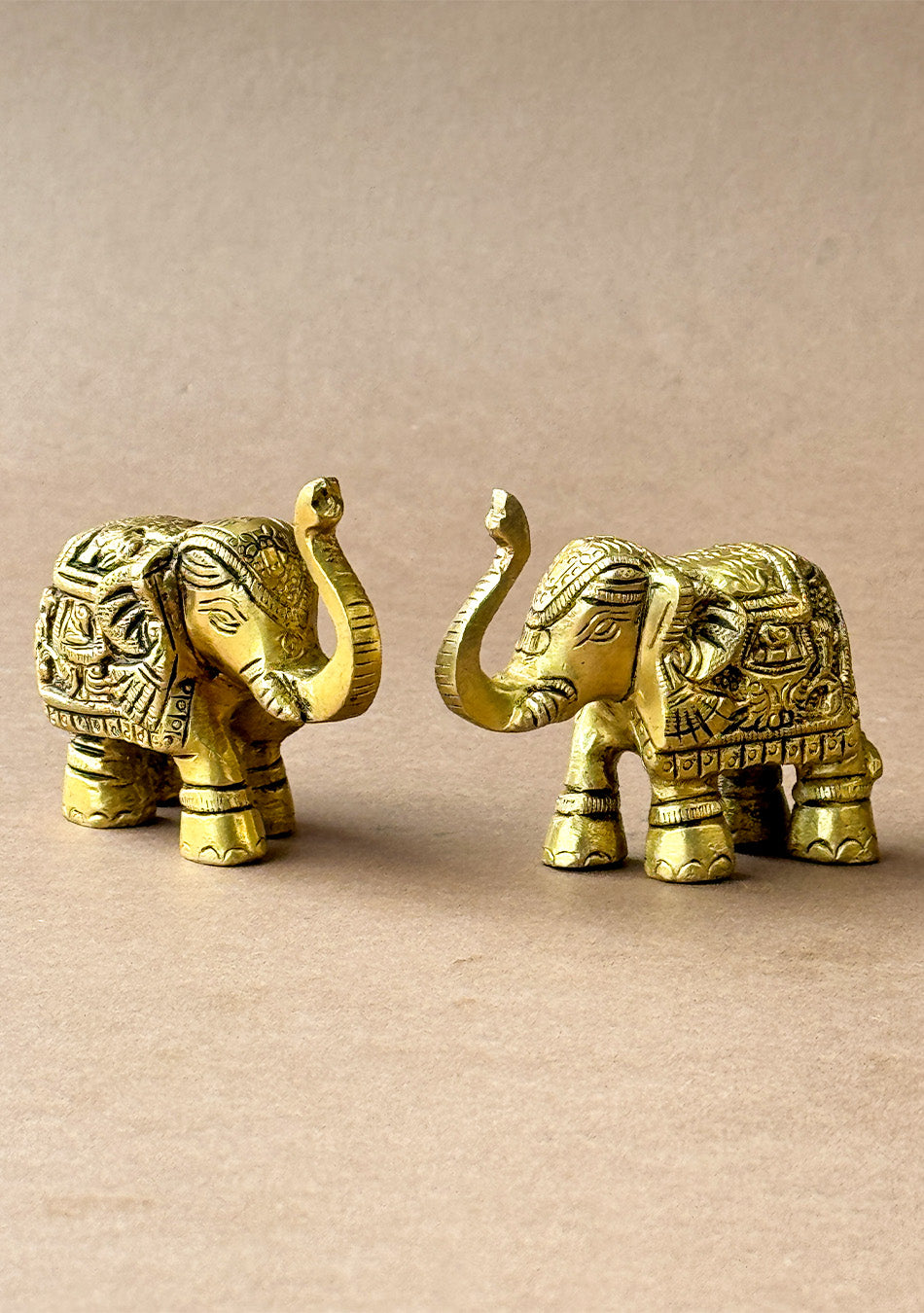 Antique Brass Royal Elephant Duo
