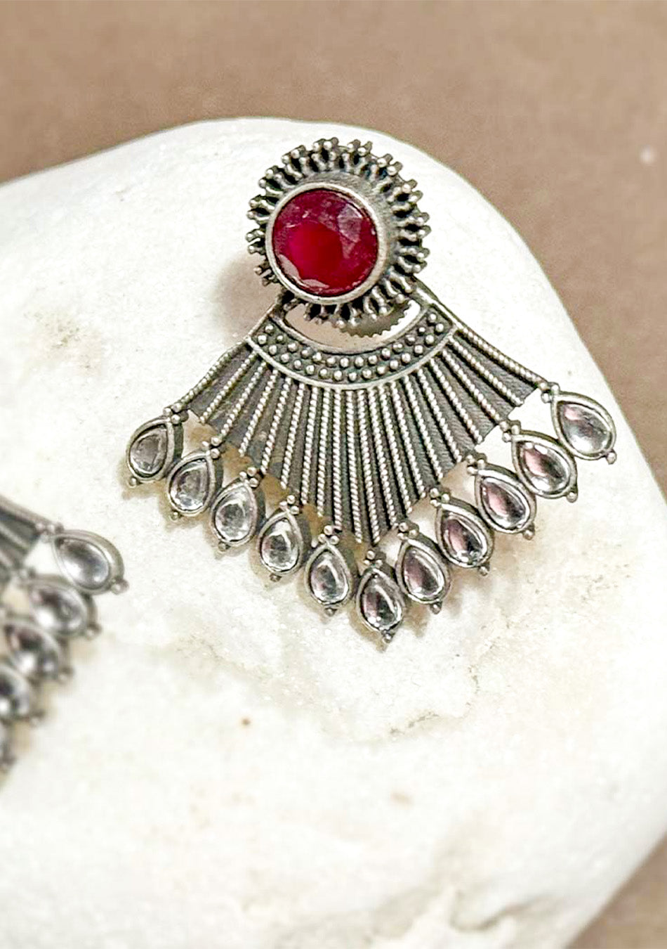 Red Whispering Wind Studs