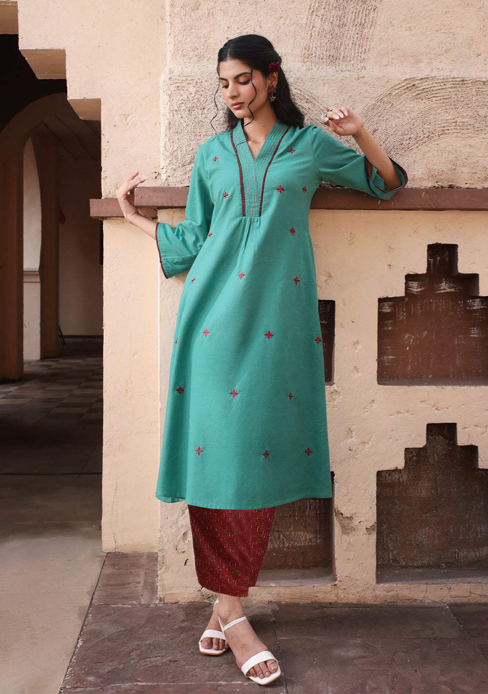 Teal Linea Suit Set