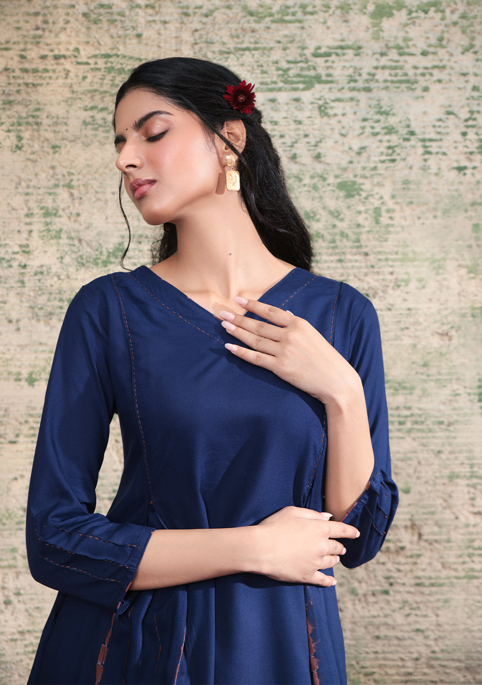Indigo Shibori Split Co-ord Set