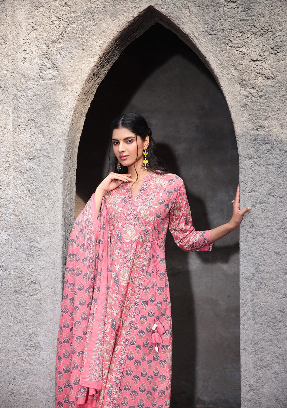 Pastel Flora Angrakha Set
