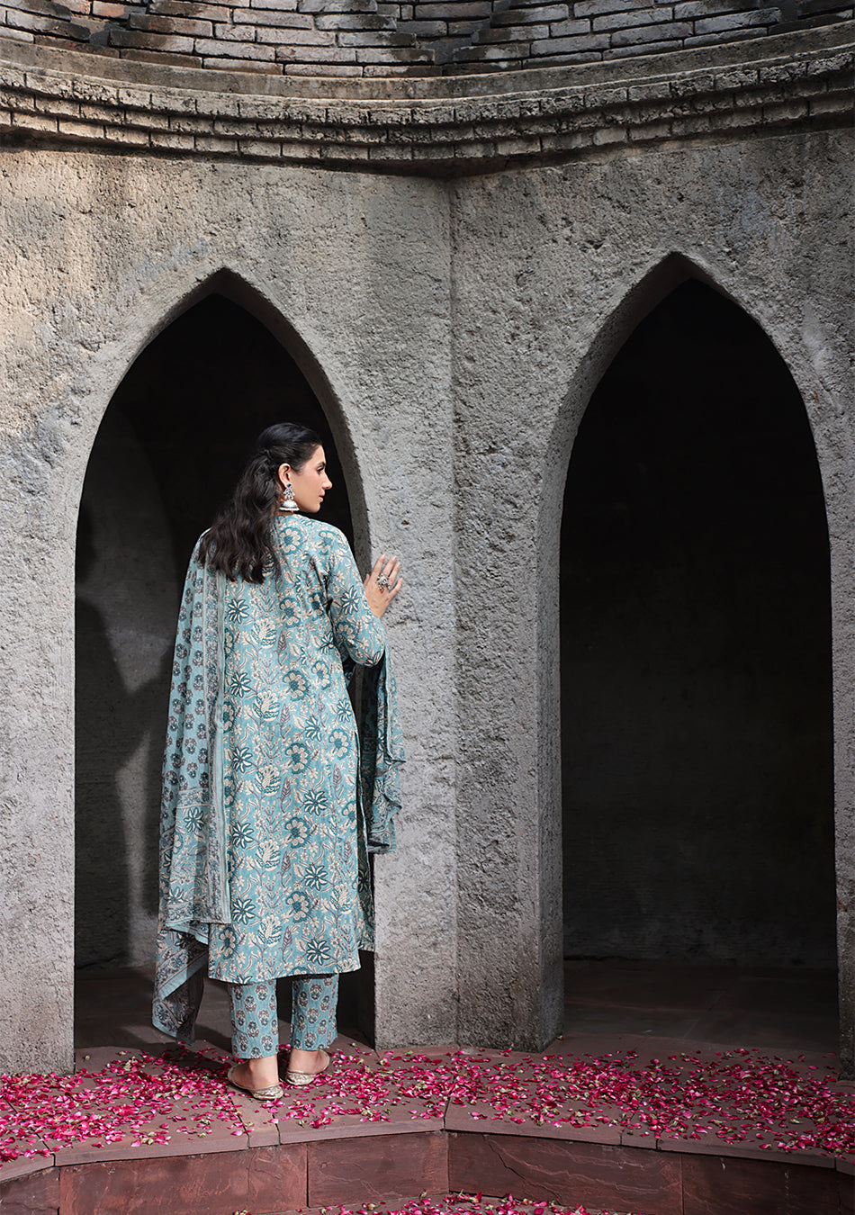 Sage Bloom Printed Suit Set