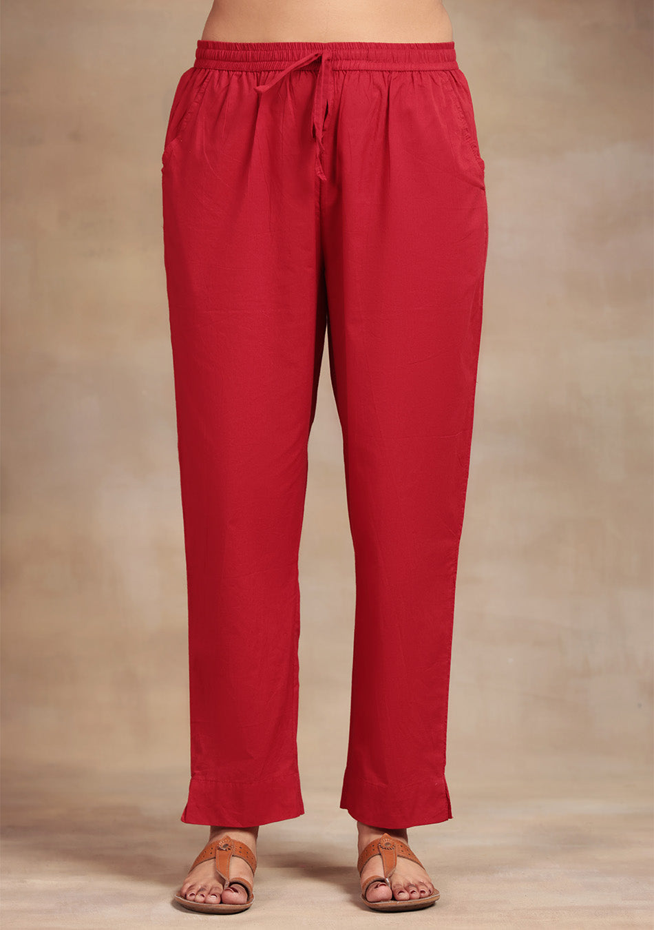 Crimson Elegance Embroidered Suit Set