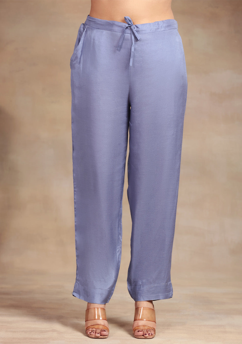 Dusty Blue Abstract print Suit Set