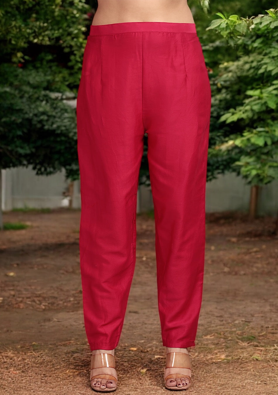 Ruby Glow Chanderi Dabka Suit Set