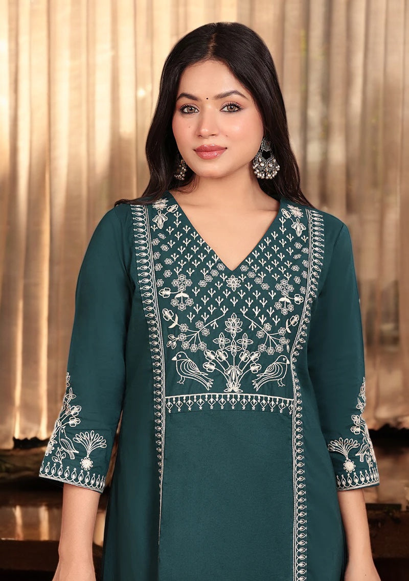 Emerald Noor Embroidery Suit Set