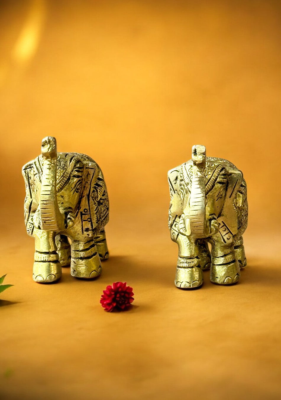 Antique Brass Royal Elephant Duo