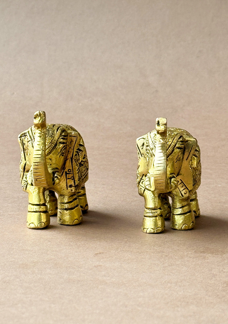 Antique Brass Royal Elephant Duo