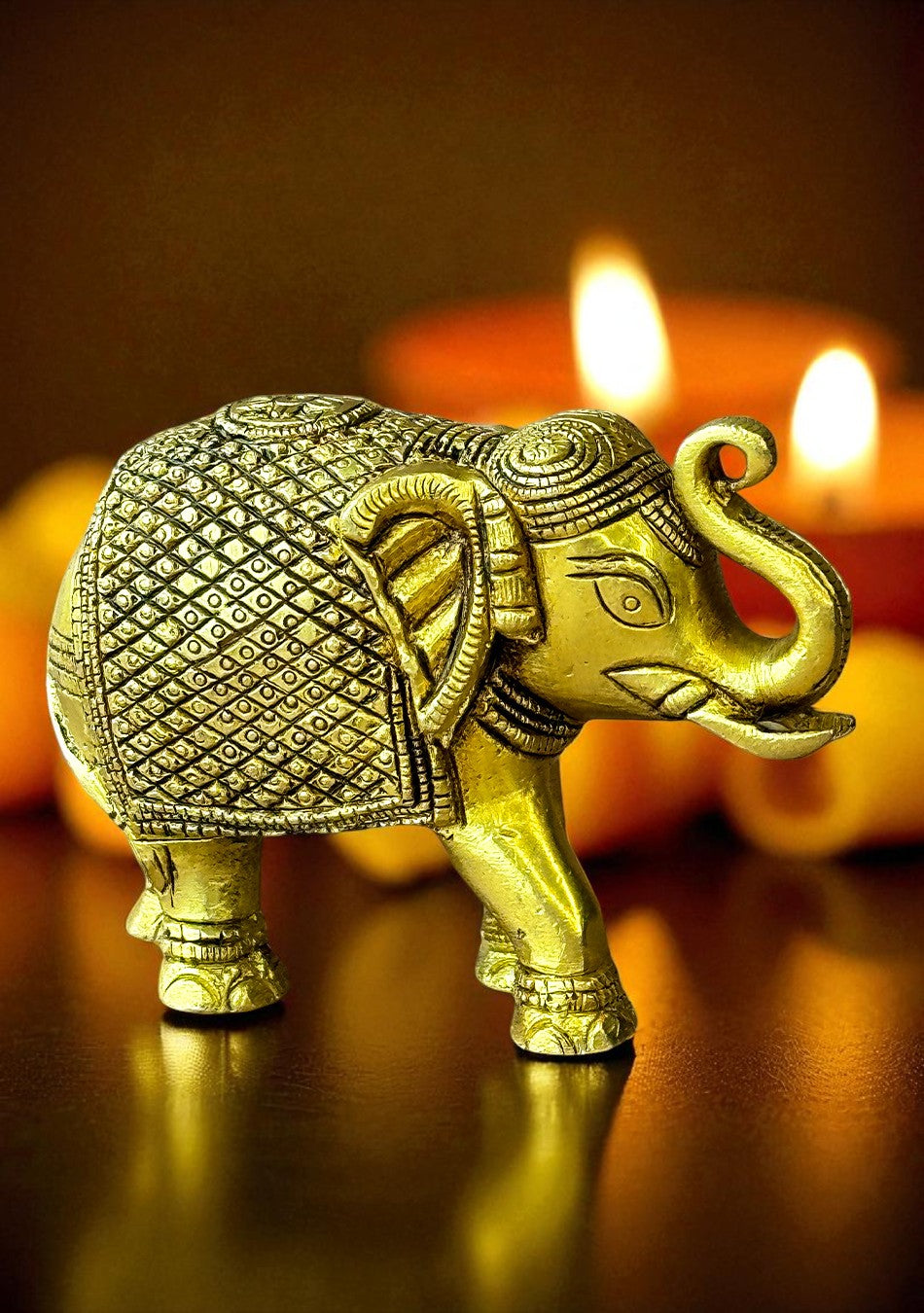 Antique Brass Maharaja Elephant