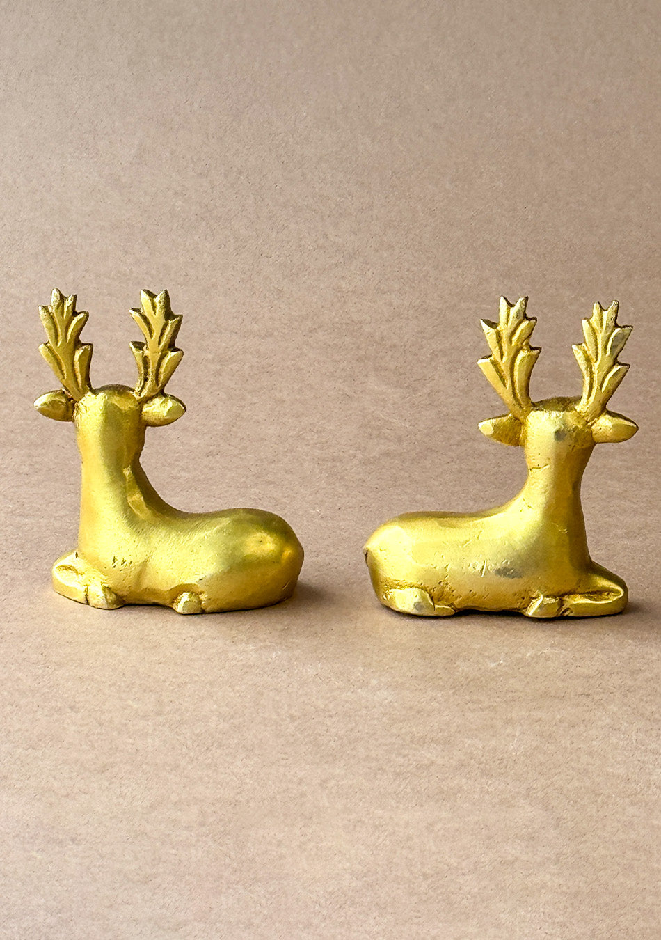 Antique Brass Royal Stag Pair