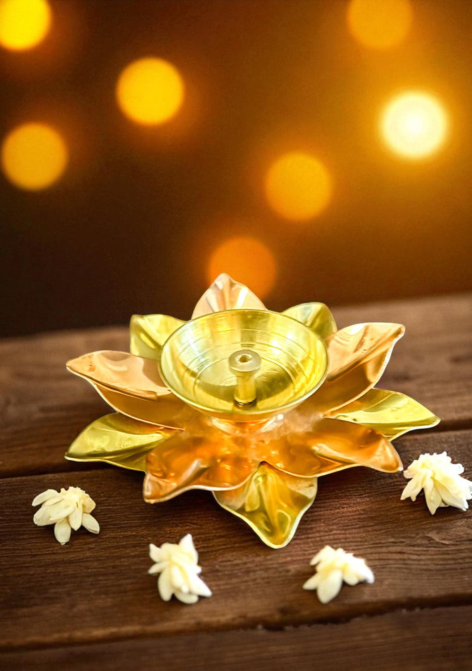 Flower Shape Brass Diya