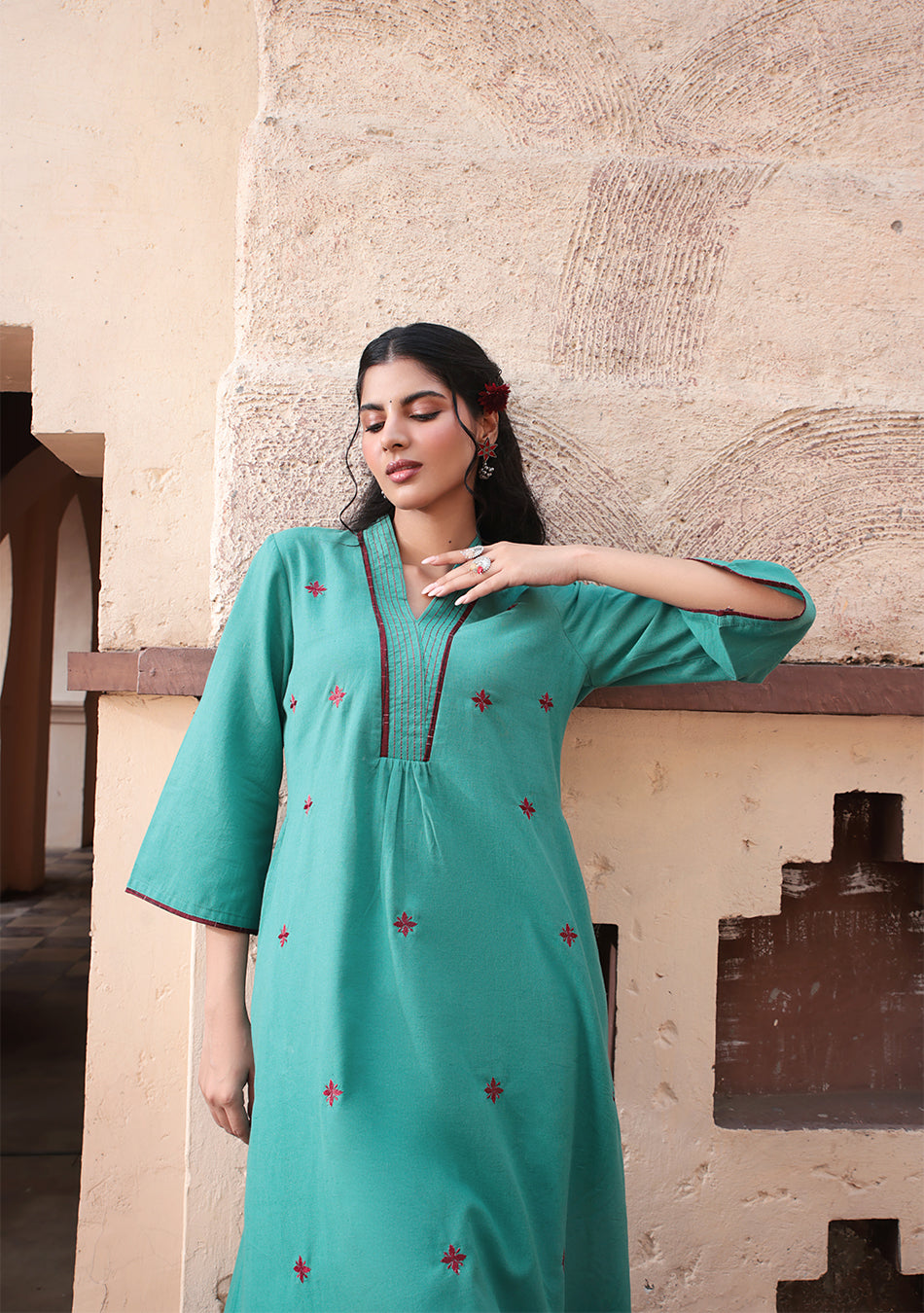 Teal Linea Suit Set