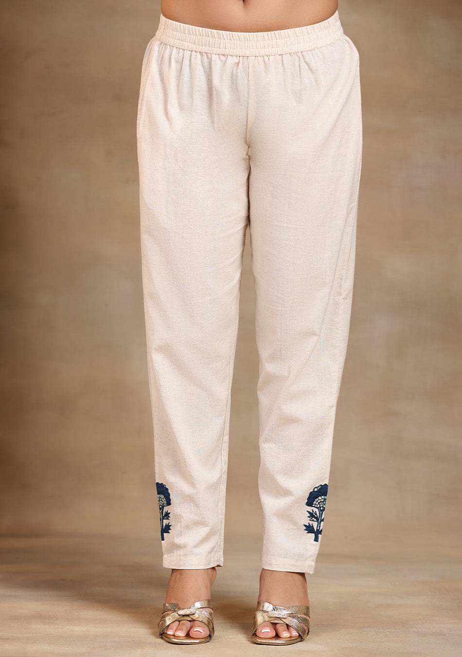 Indigo Floral Motif kurta Set