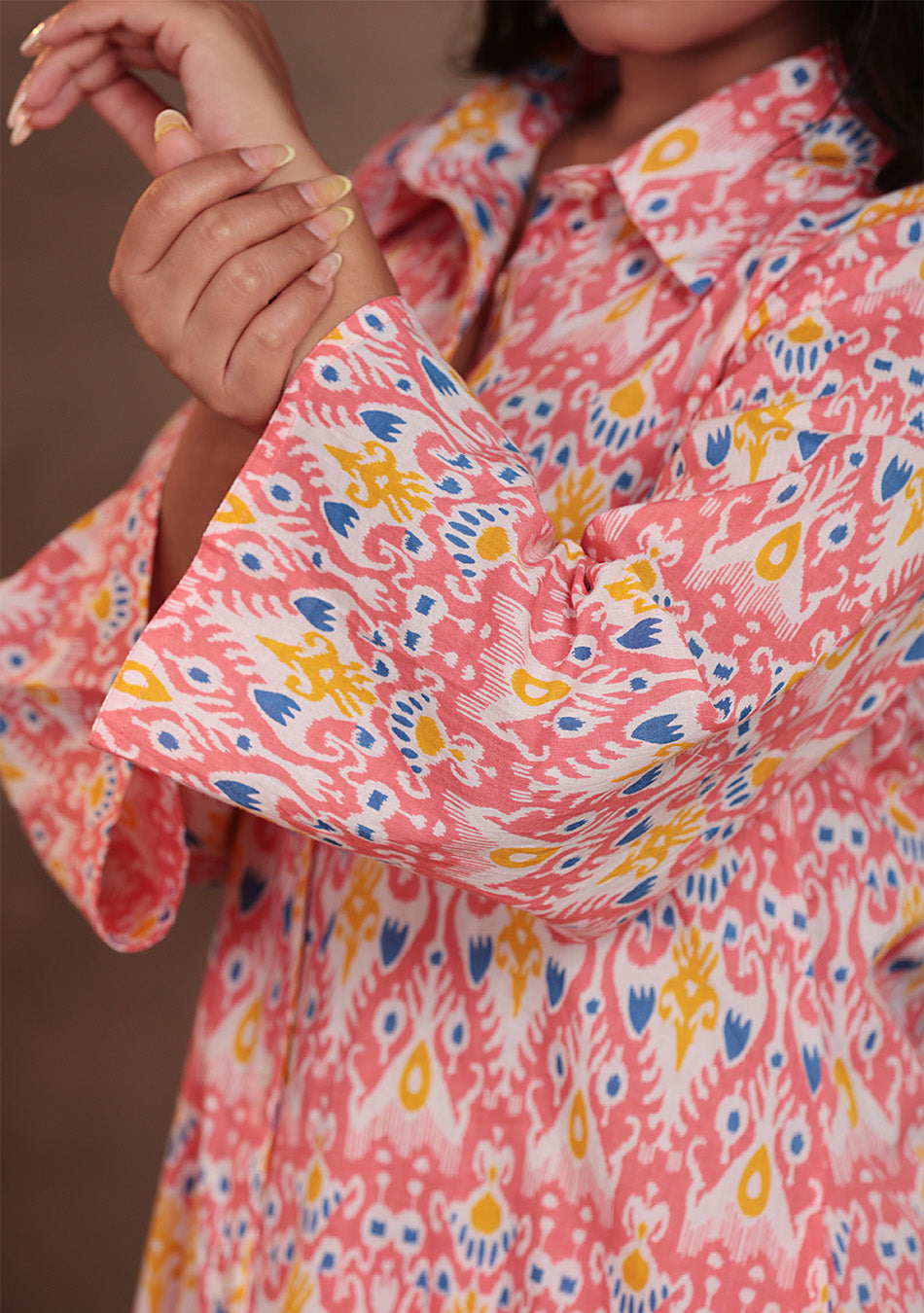 Aravalii Coral Ikkat Co-ord Set