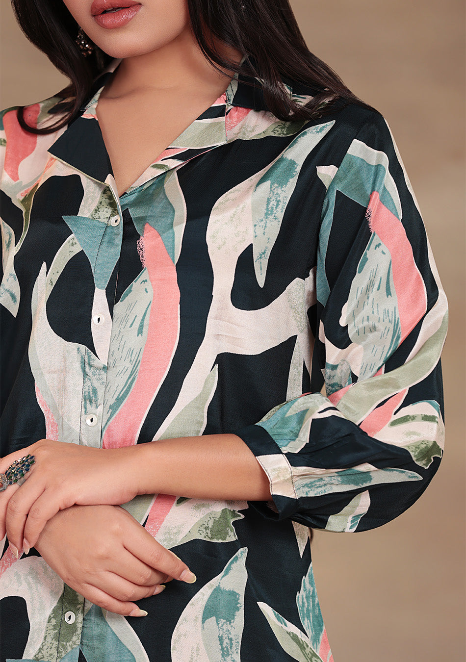 Twilight Leaf Viscose Co-ord Set