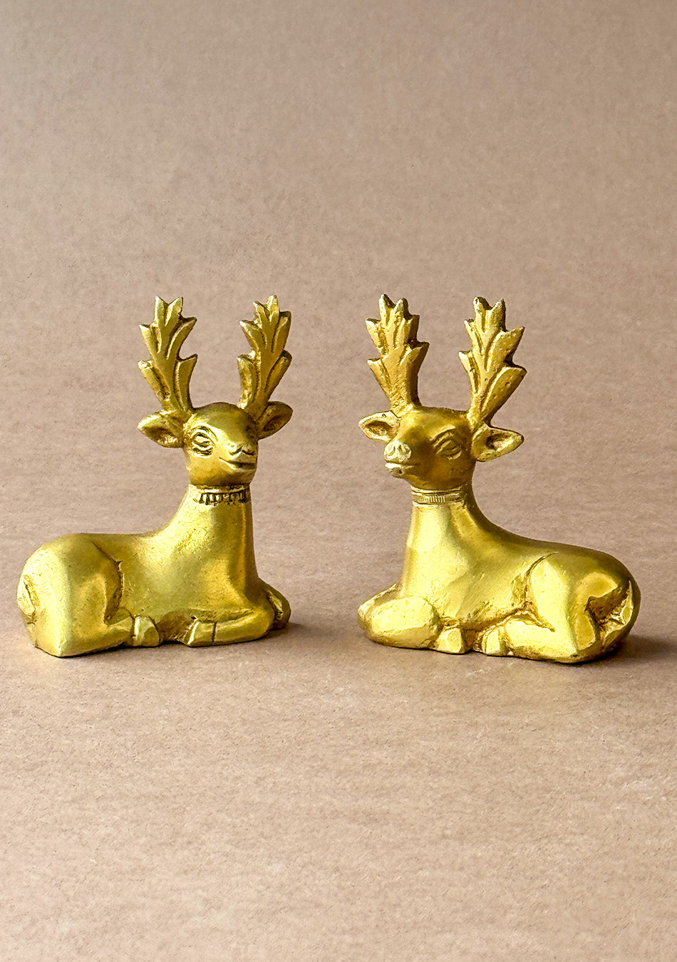 Antique Brass Royal Stag Pair