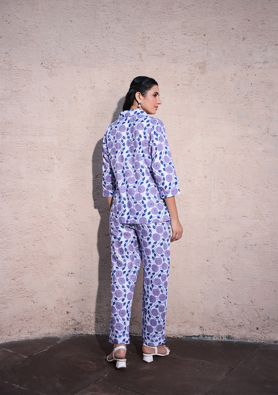 Lavender Bloom Night Suit