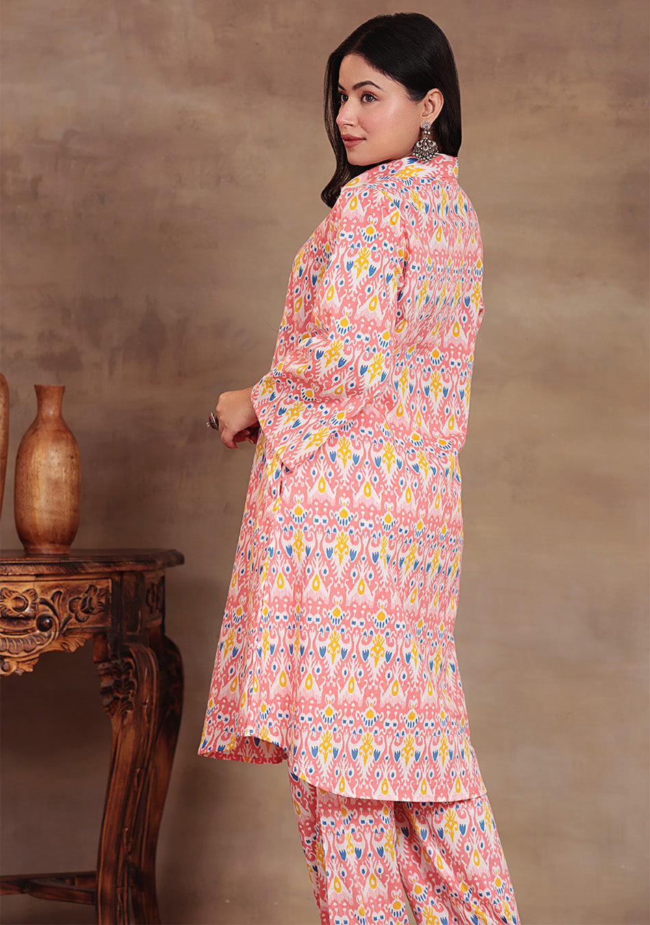 Aravalii Coral Ikkat Co-ord Set