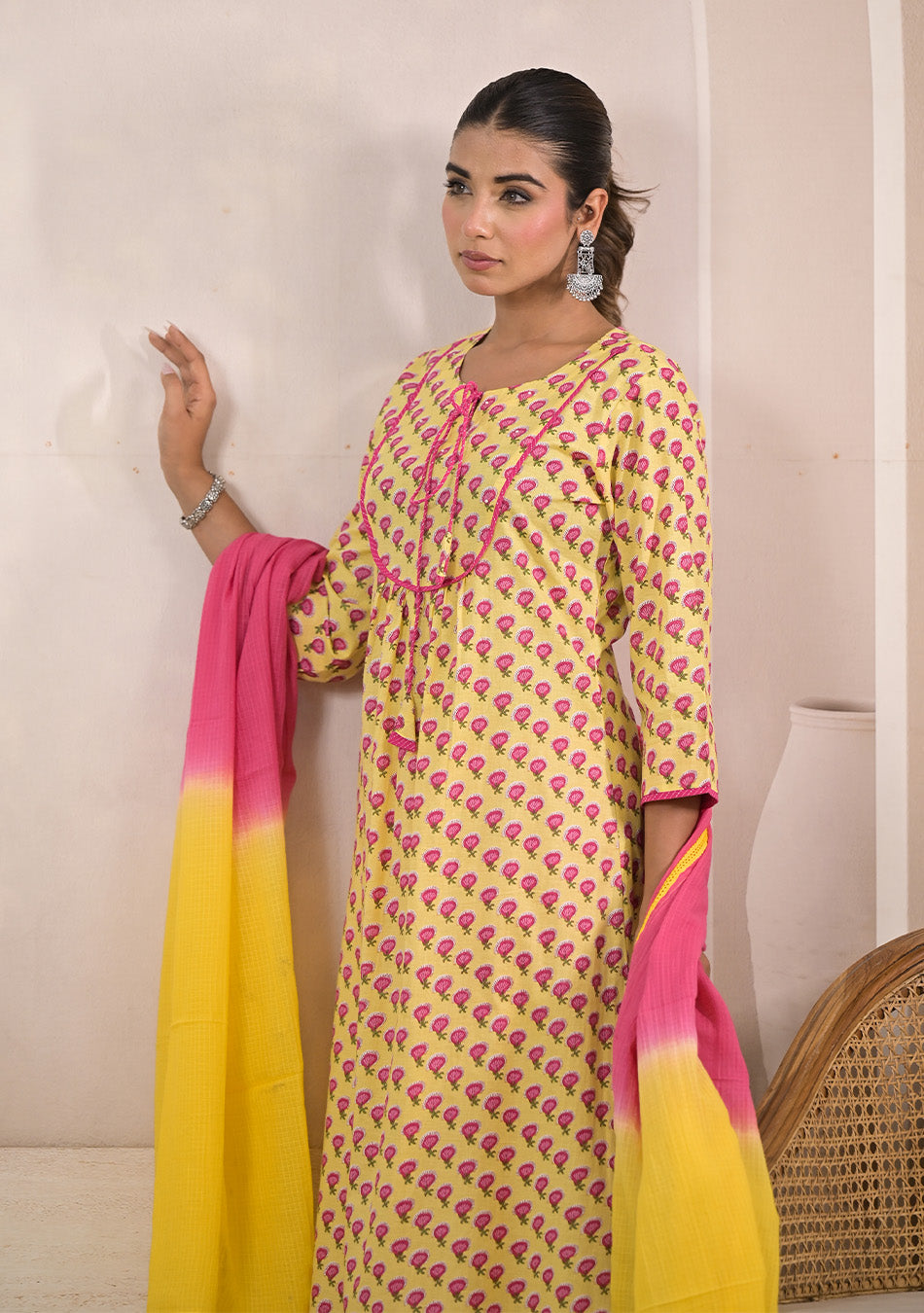Sunshine Bloom Anarkali Suit Set