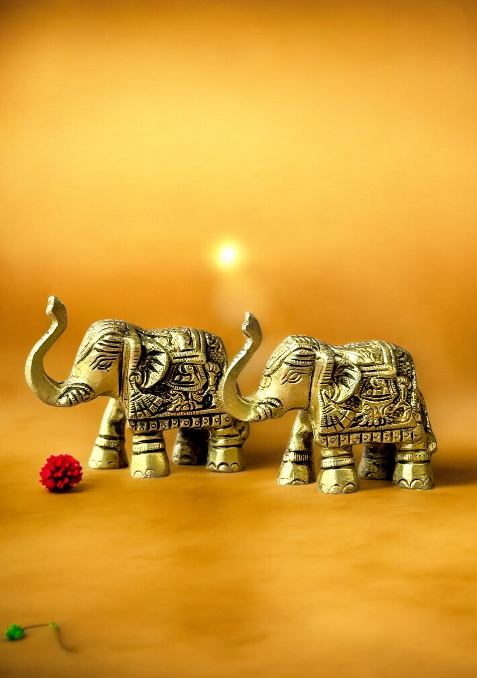 Antique Brass Royal Elephant Duo