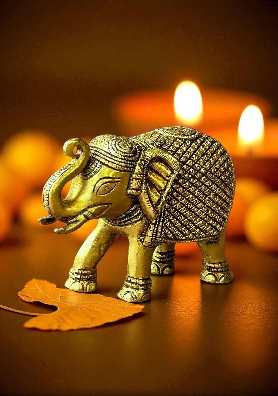 Antique Brass Maharaja Elephant