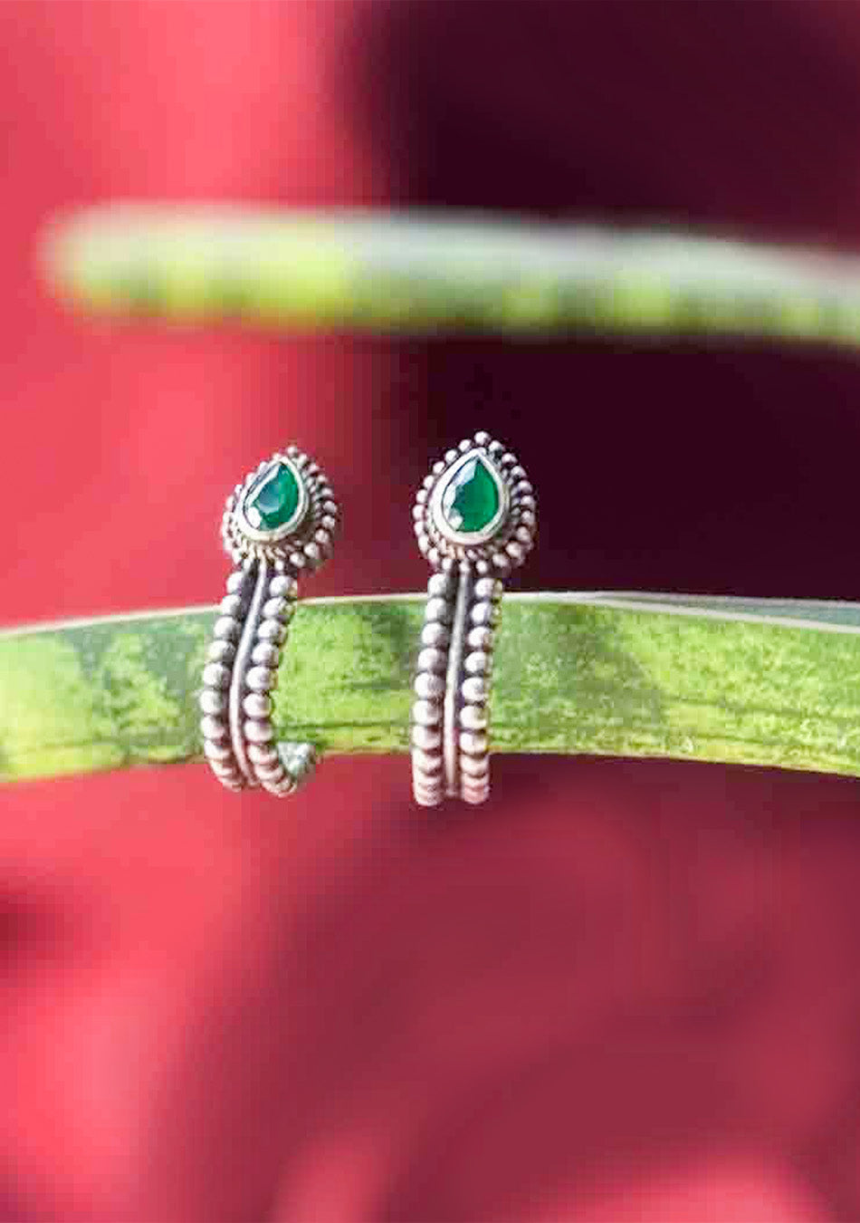 Jade Hug Studs