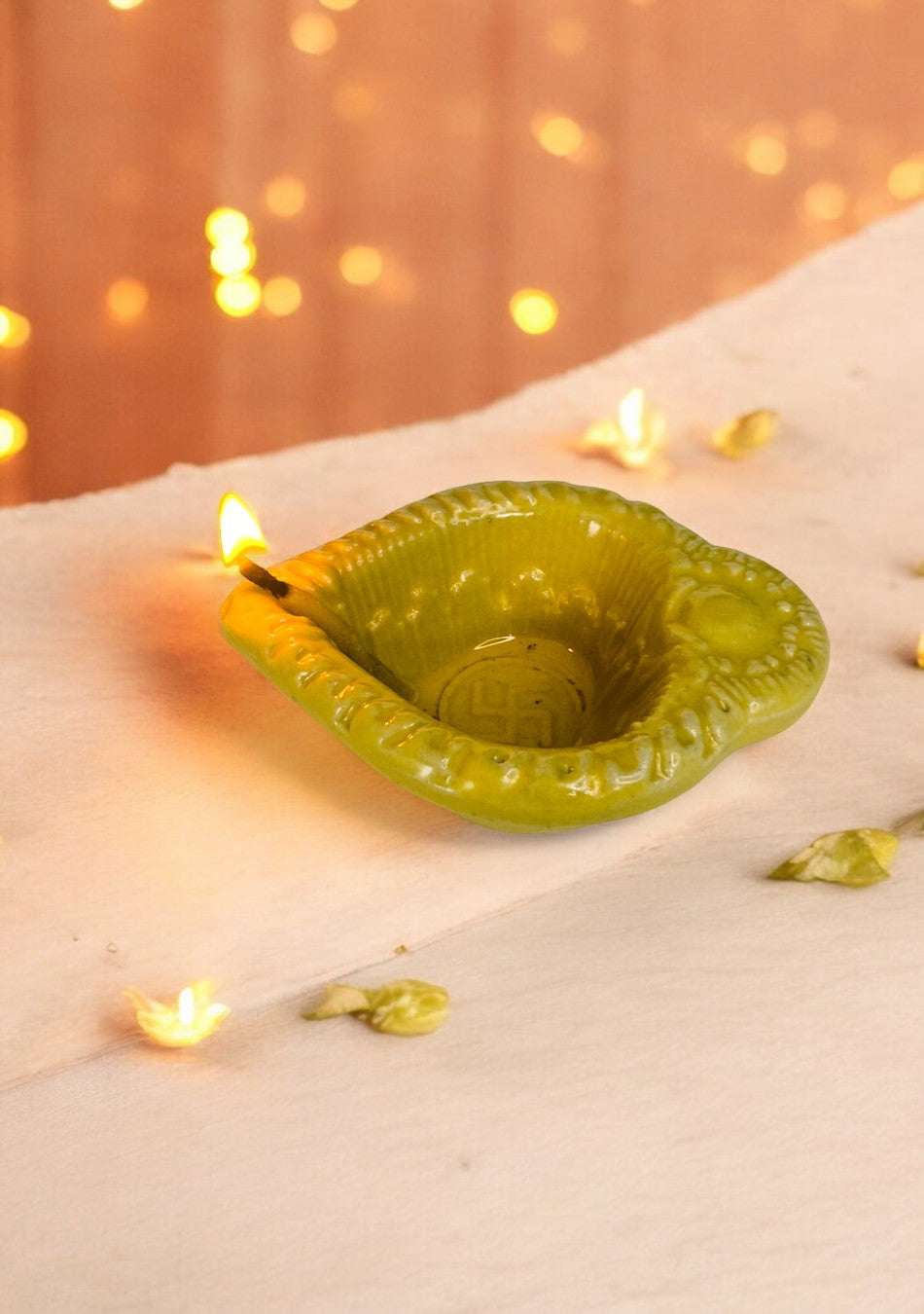Amber Swastic Diya Set of 6