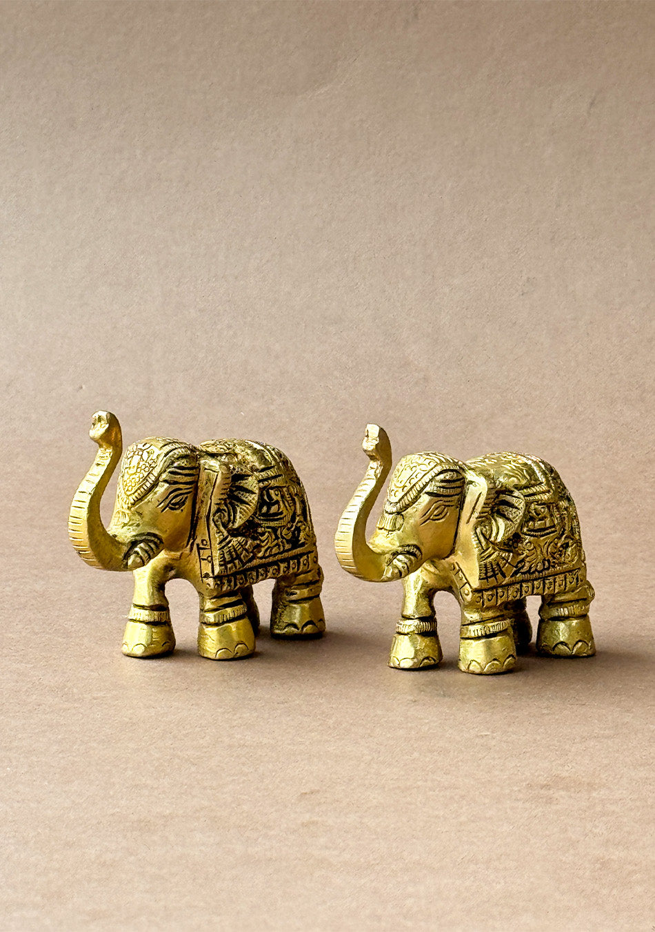 Antique Brass Royal Elephant Duo