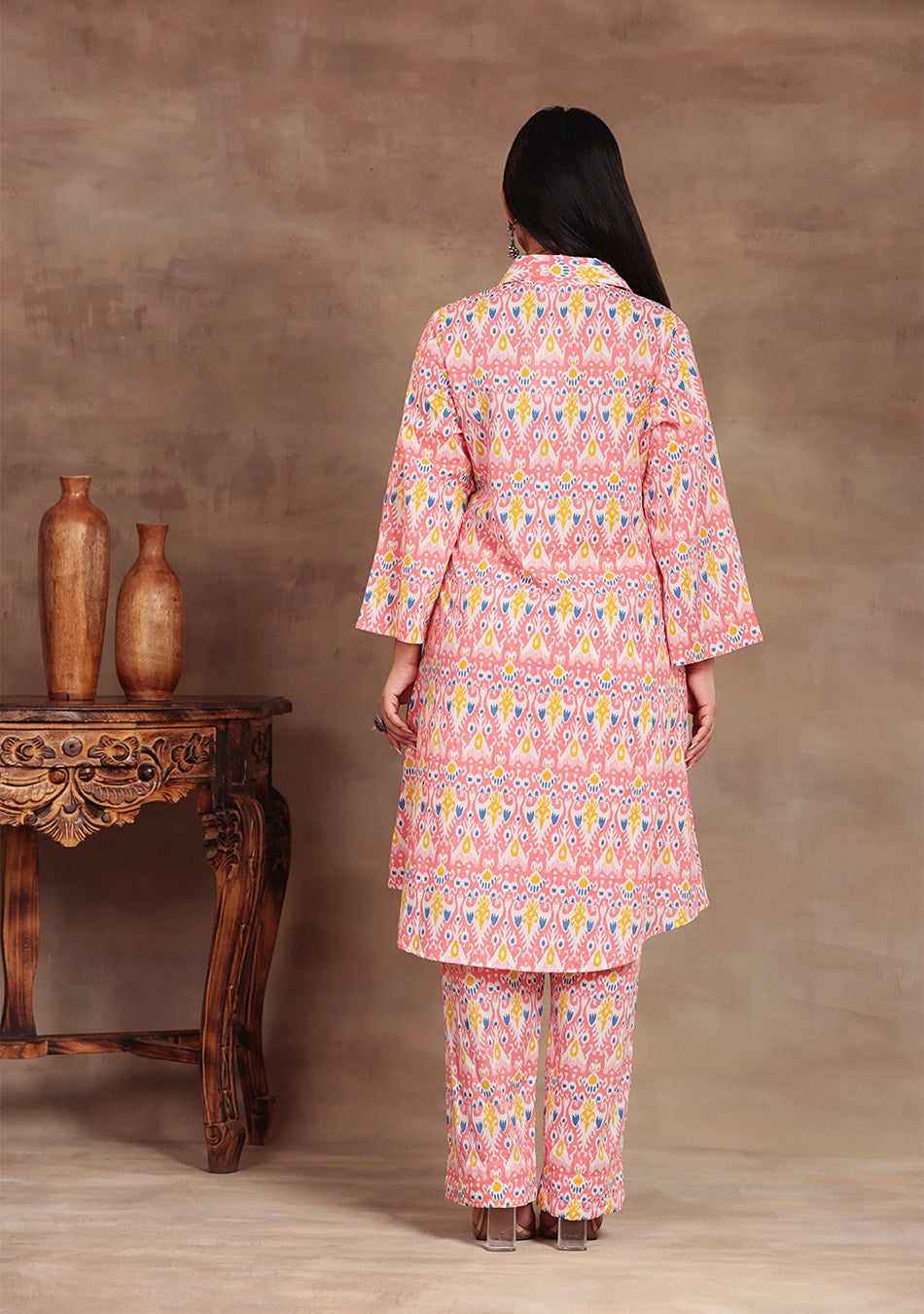 Aravalii Coral Ikkat Co-ord Set
