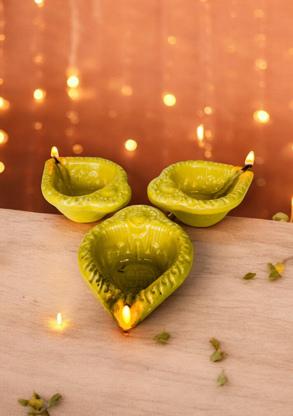 Amber Swastic Diya Set of 6