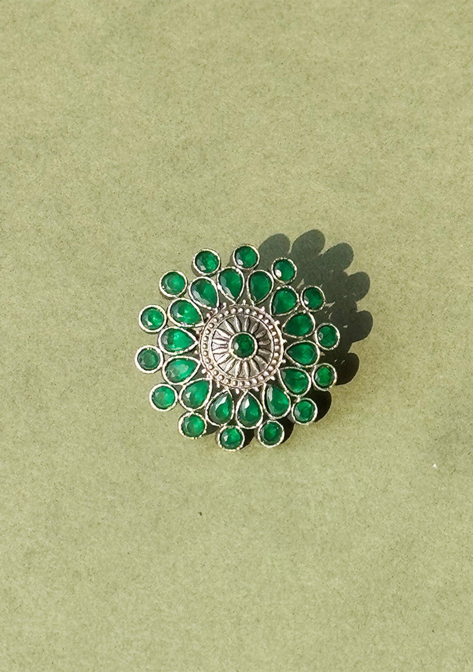 Enchanting Emerald Cocktail Ring