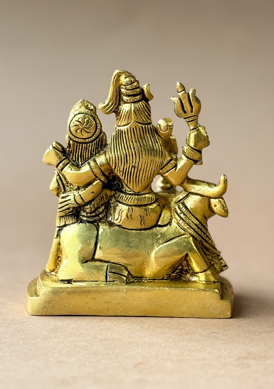 Antique Brass Trinetra Parivar