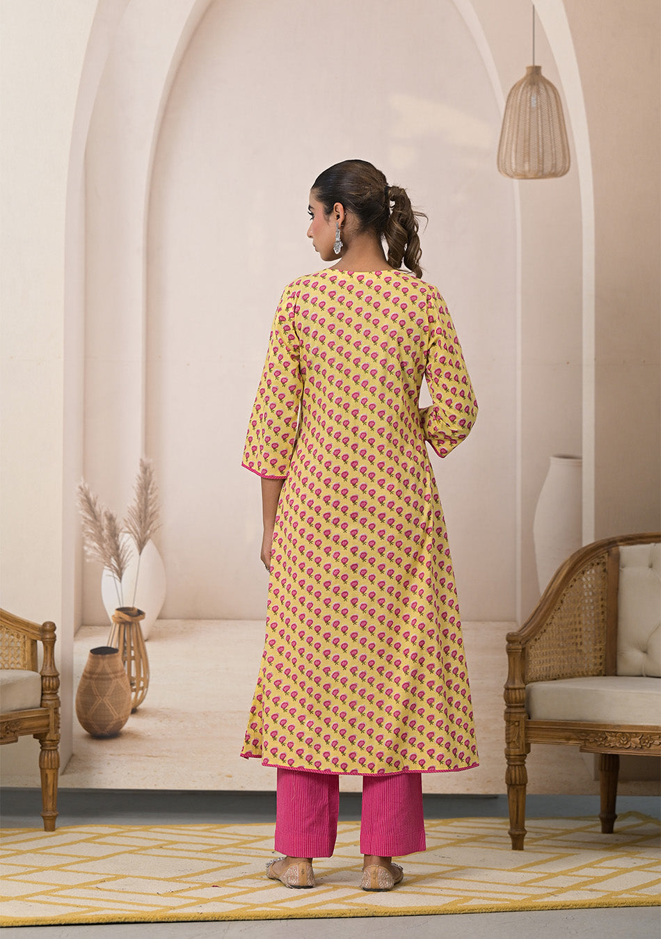 Sunshine Bloom Anarkali Suit Set
