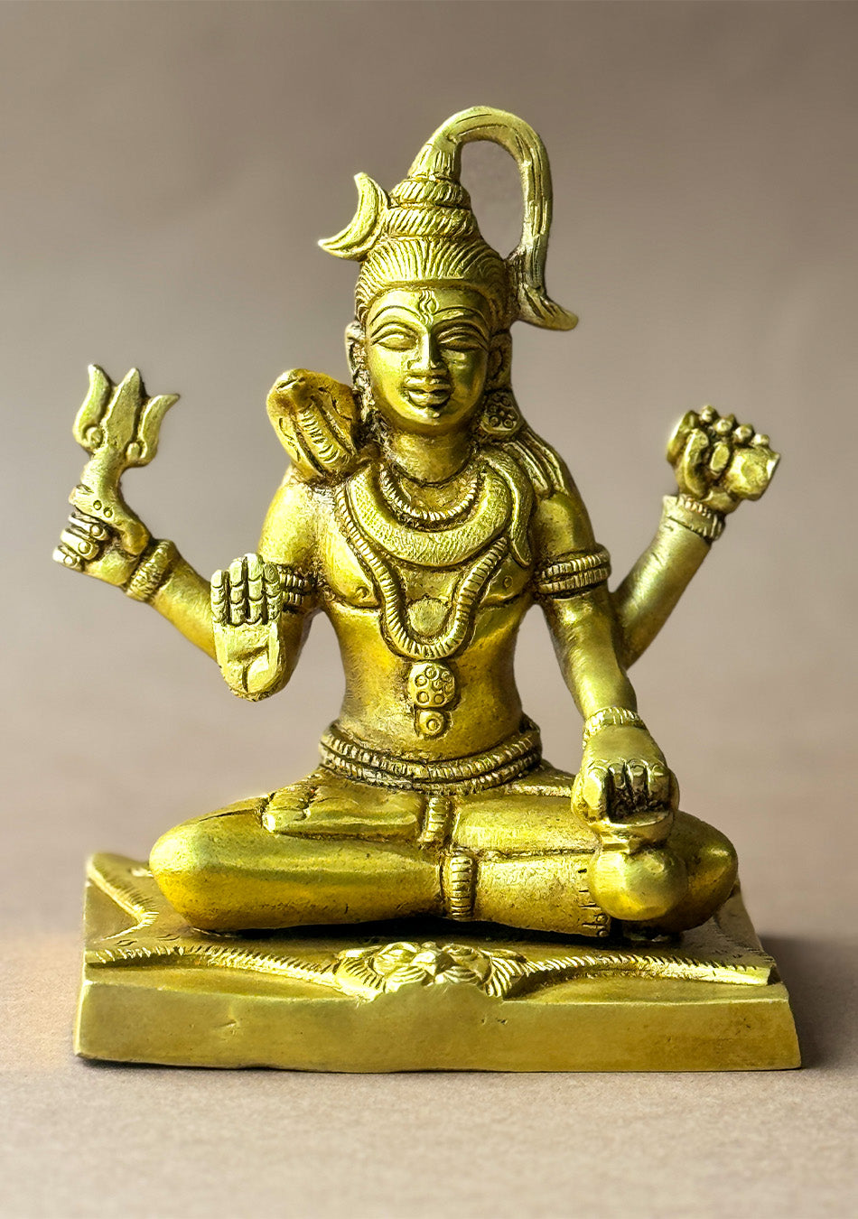 Antique Brass Sitting Shiva