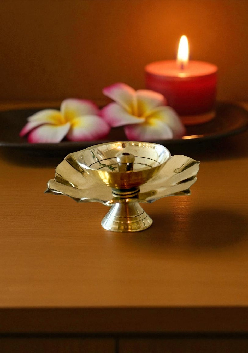 Brass Lush Lotus Diya