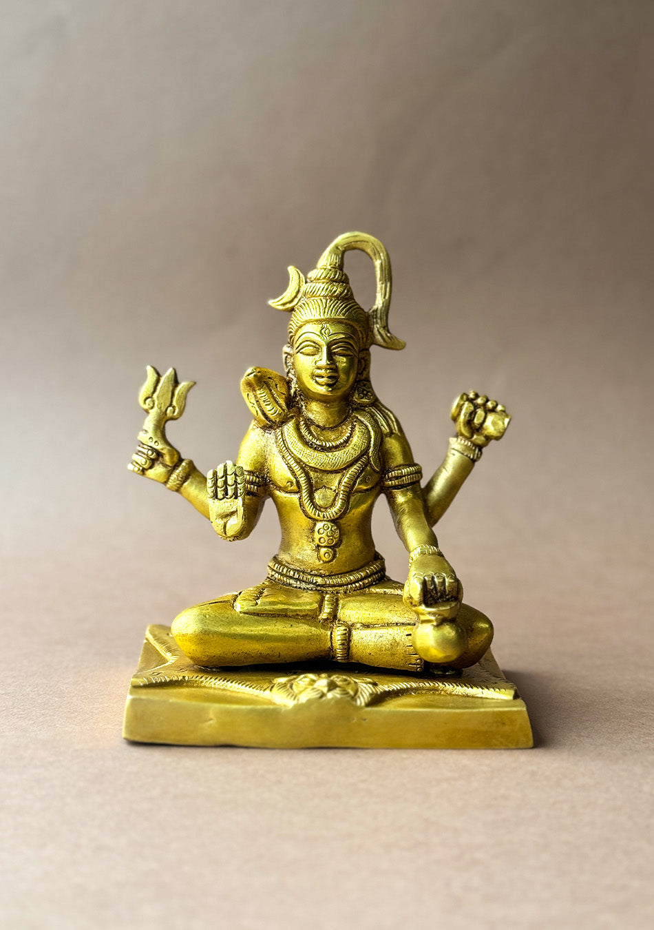 Antique Brass Sitting Shiva