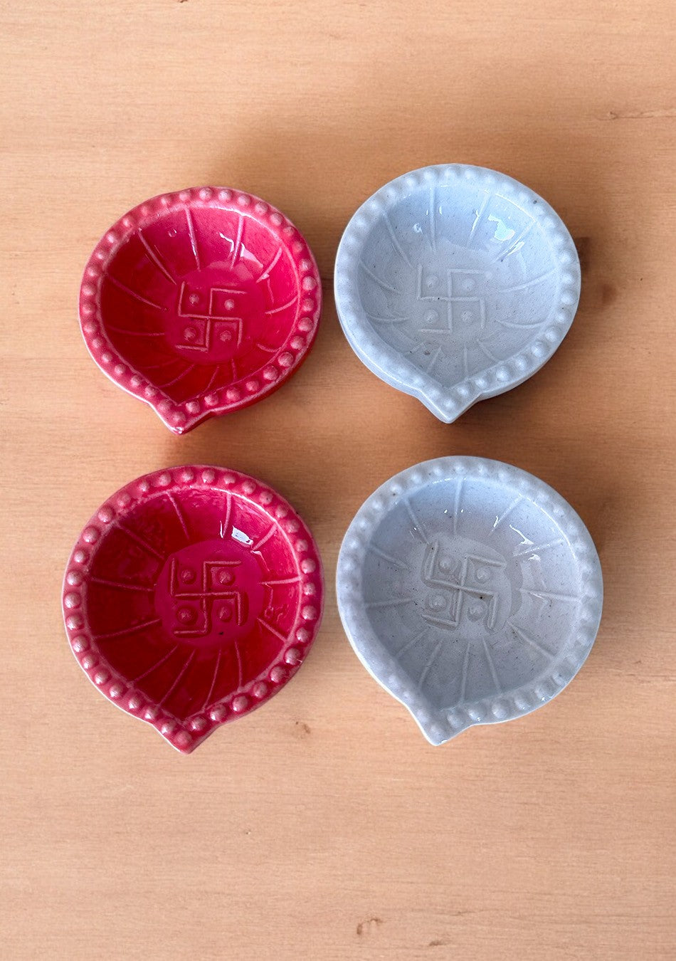 Swastic Diya - Set of 4