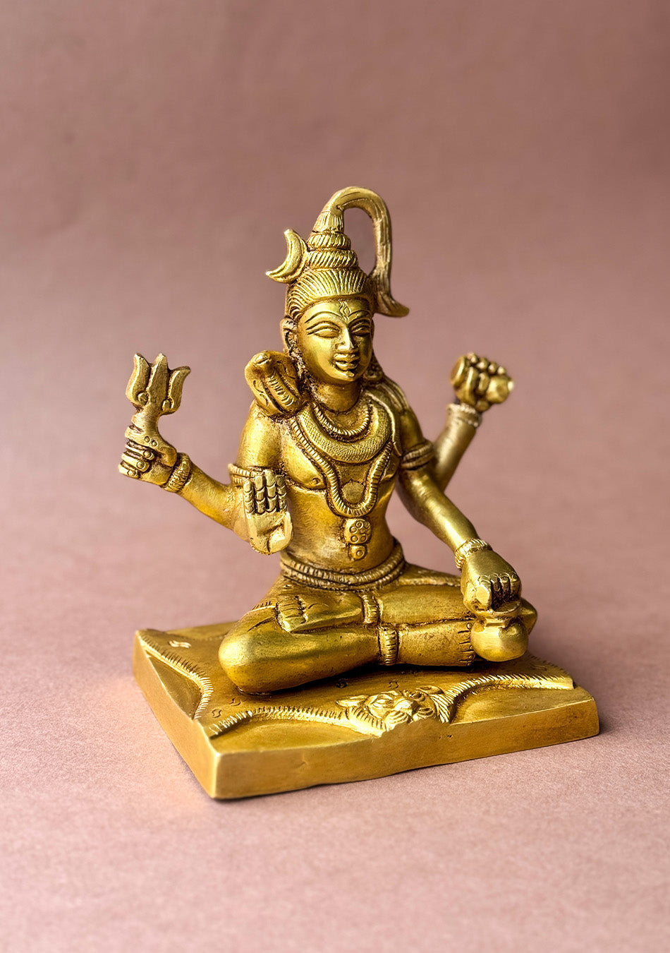 Antique Brass Sitting Shiva