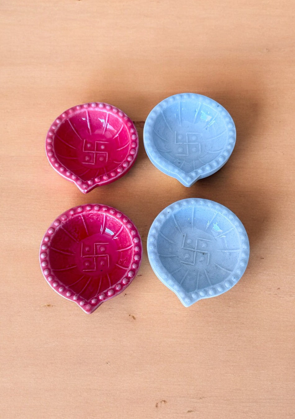 Swastic Diya - Set of 4