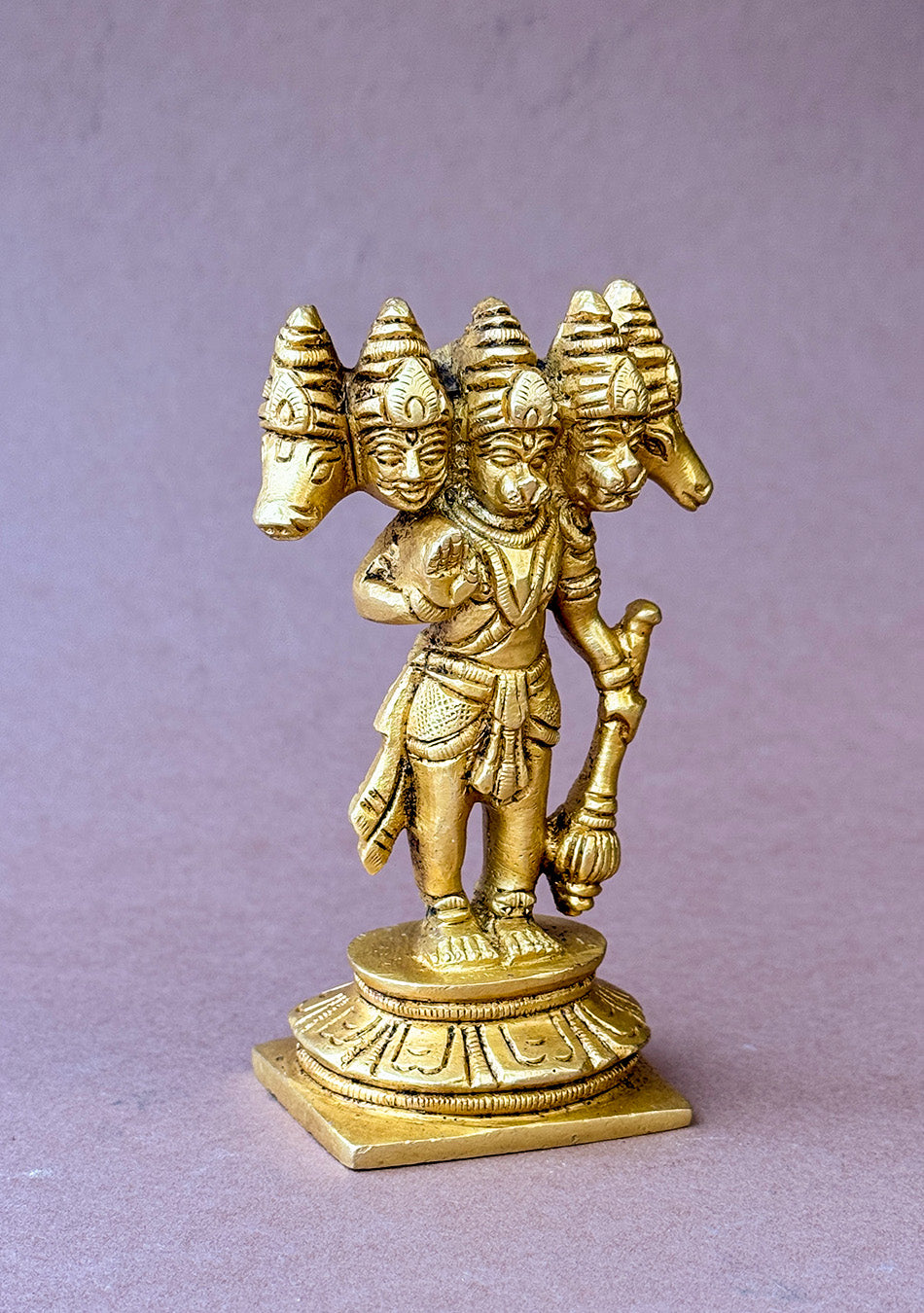 Antique Brass Panchamukhi Hanuman