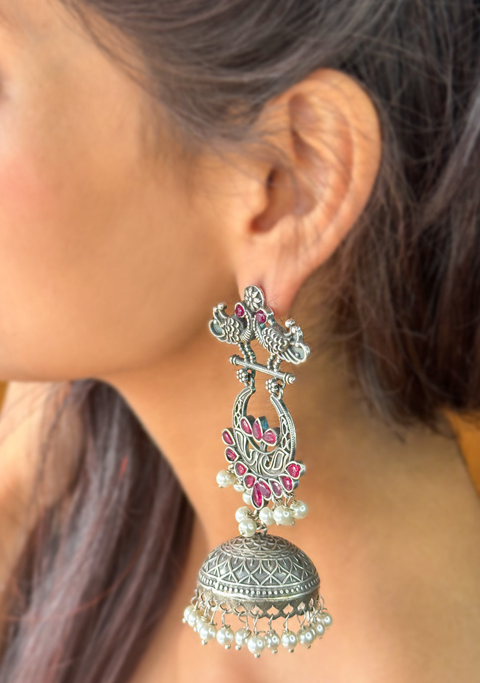 Peacock Bloom Jhumka